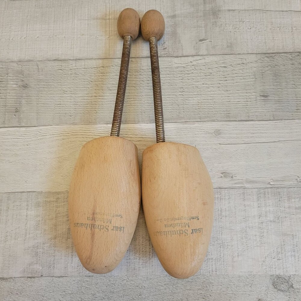 Wooden Adjustable Shoe Stretchers By Last Schuhhaus München 3.5-4.5 Size